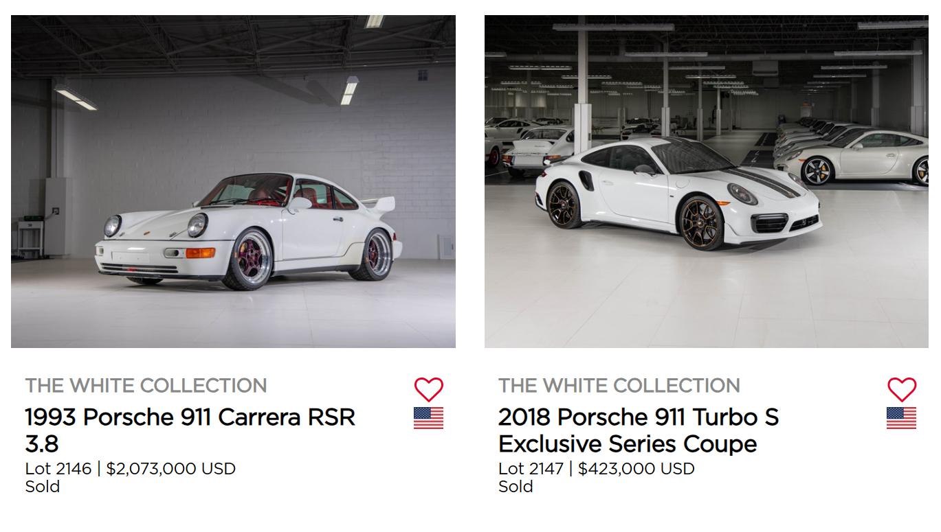 #shen车视界# 之前和大家聊过的【白色保时捷收藏】专场拍卖已结束，基本所有上