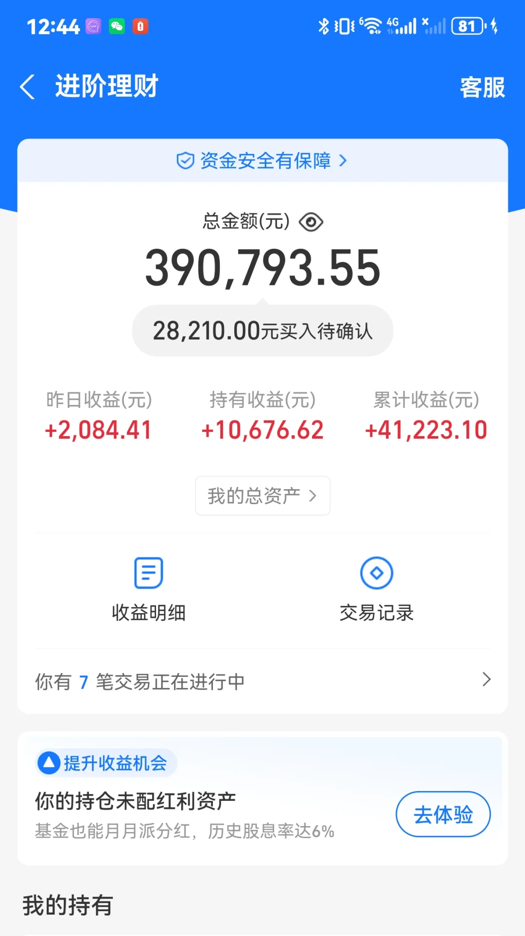 仓位目前这样