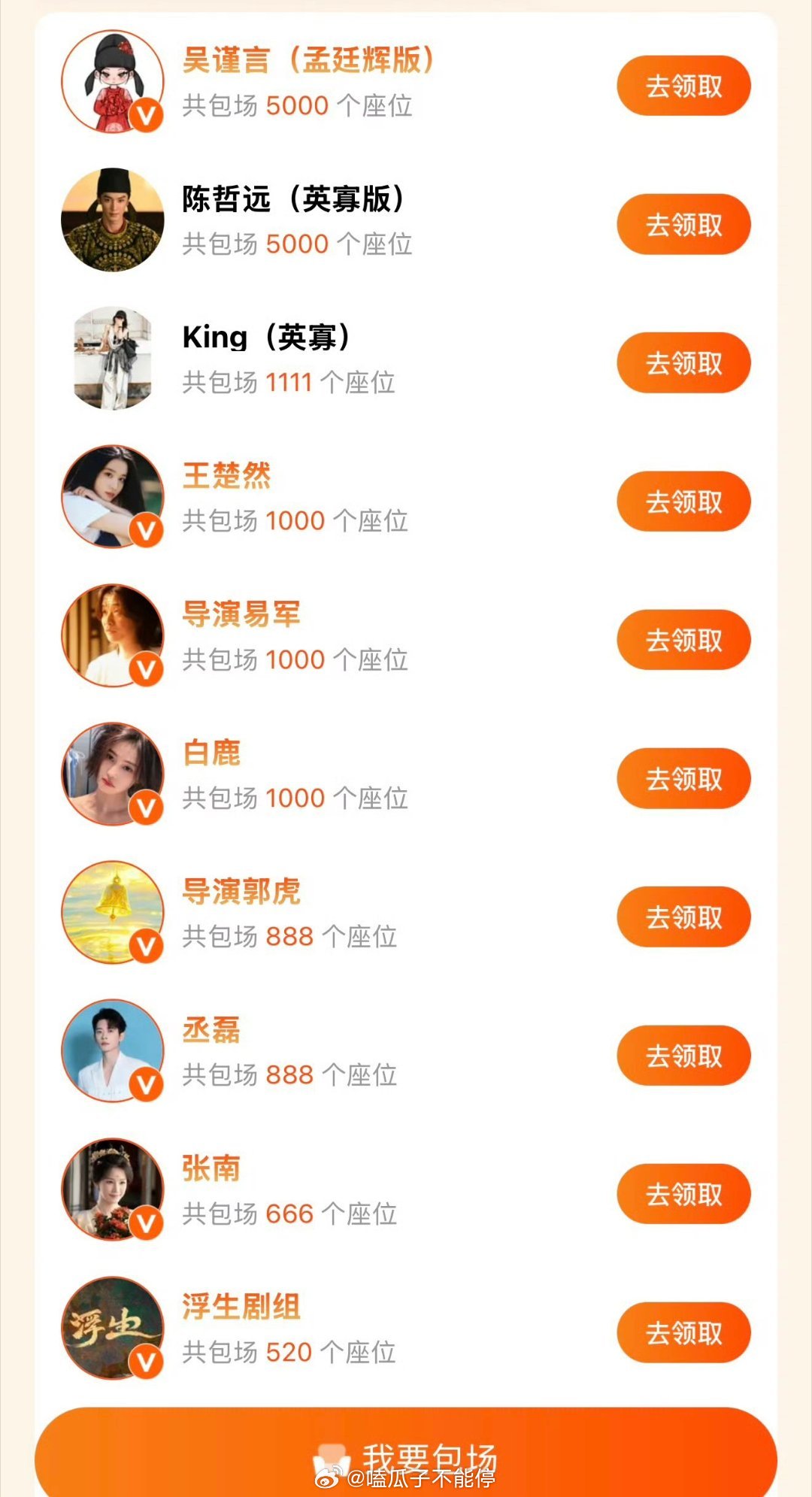 王楚然、白鹿、丞磊、为陈哲远《御廷谣》云包场！！ 
