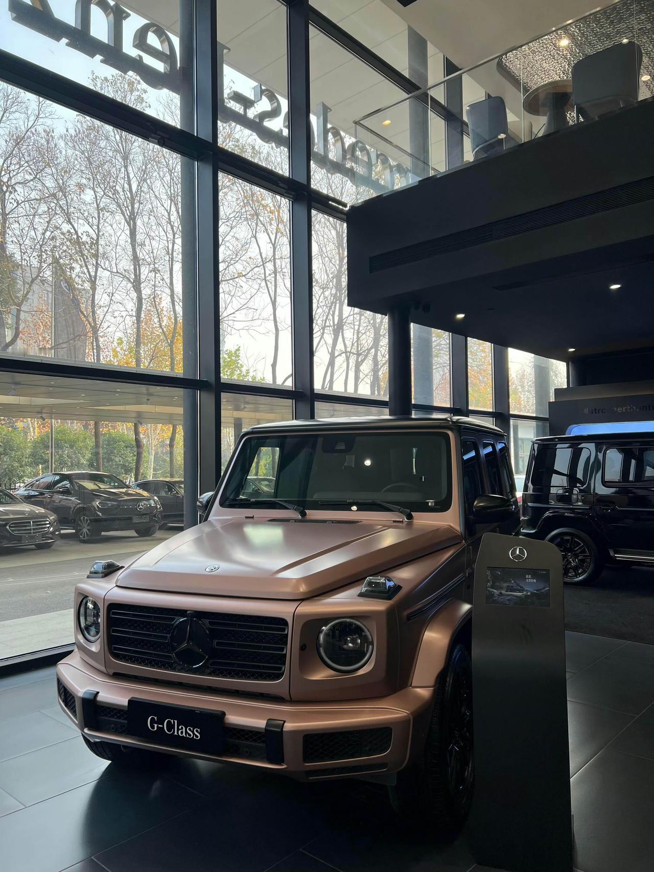 奔驰G500璀璨传奇特别版，这“哑光慕云粉/黑内”配色简直是神来之笔！限量300