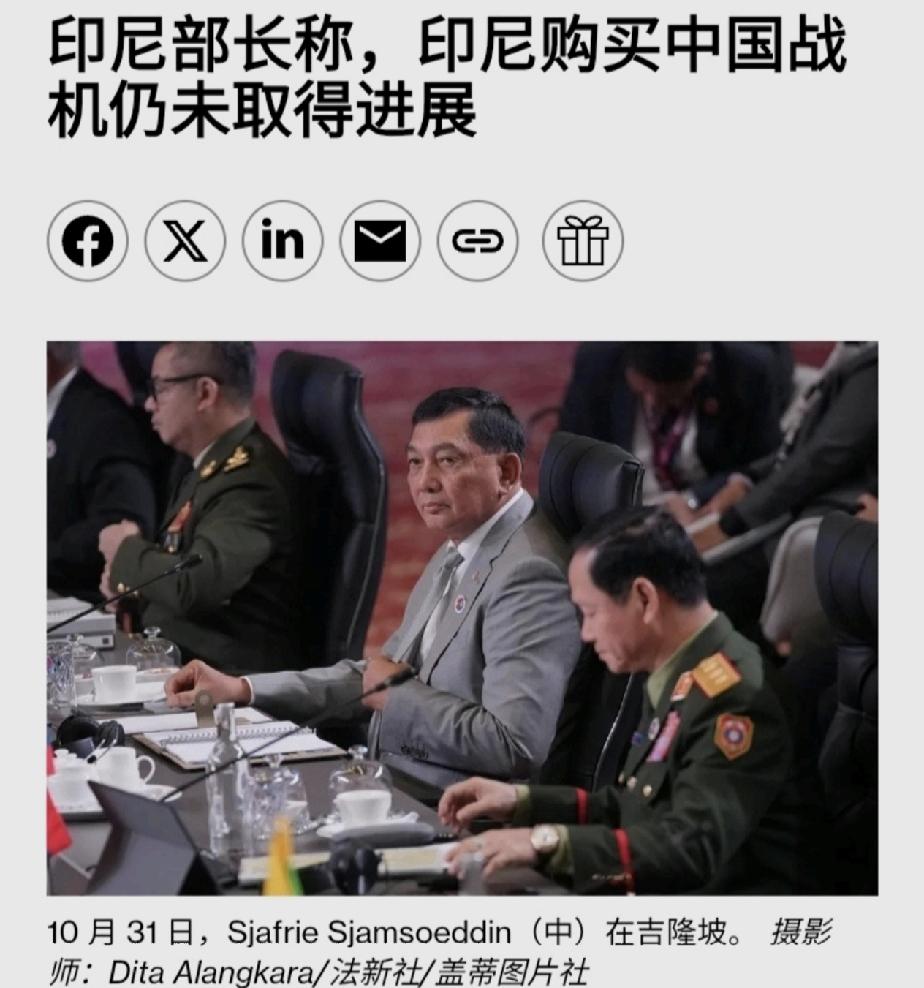彭博社报道，印尼国防部长普拉博沃·苏比安托此前曾表态计划采购中国歼-10战斗机，