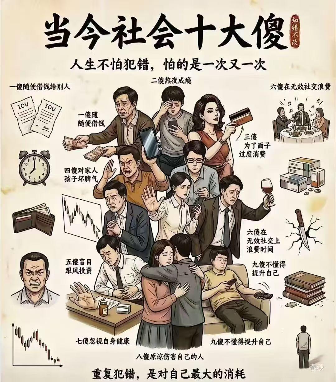 一个民族的沉沦大致有以下四种表现：
1忘却历史的悲剧和教训；
2女性的物欲和拜金