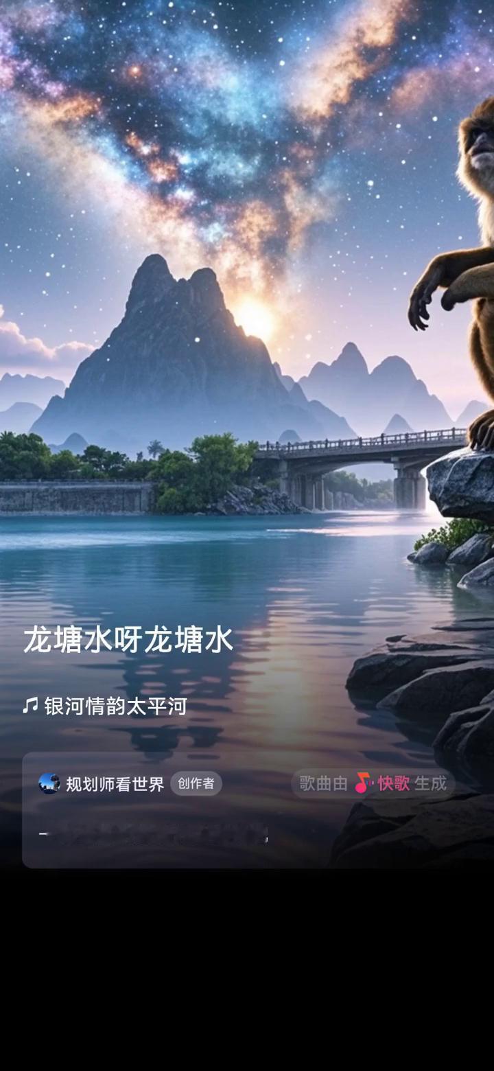 仙人依依迁移仙地，银河情韵太平河。
规划师看世界创作者。
歌曲由快歌生成，一起来