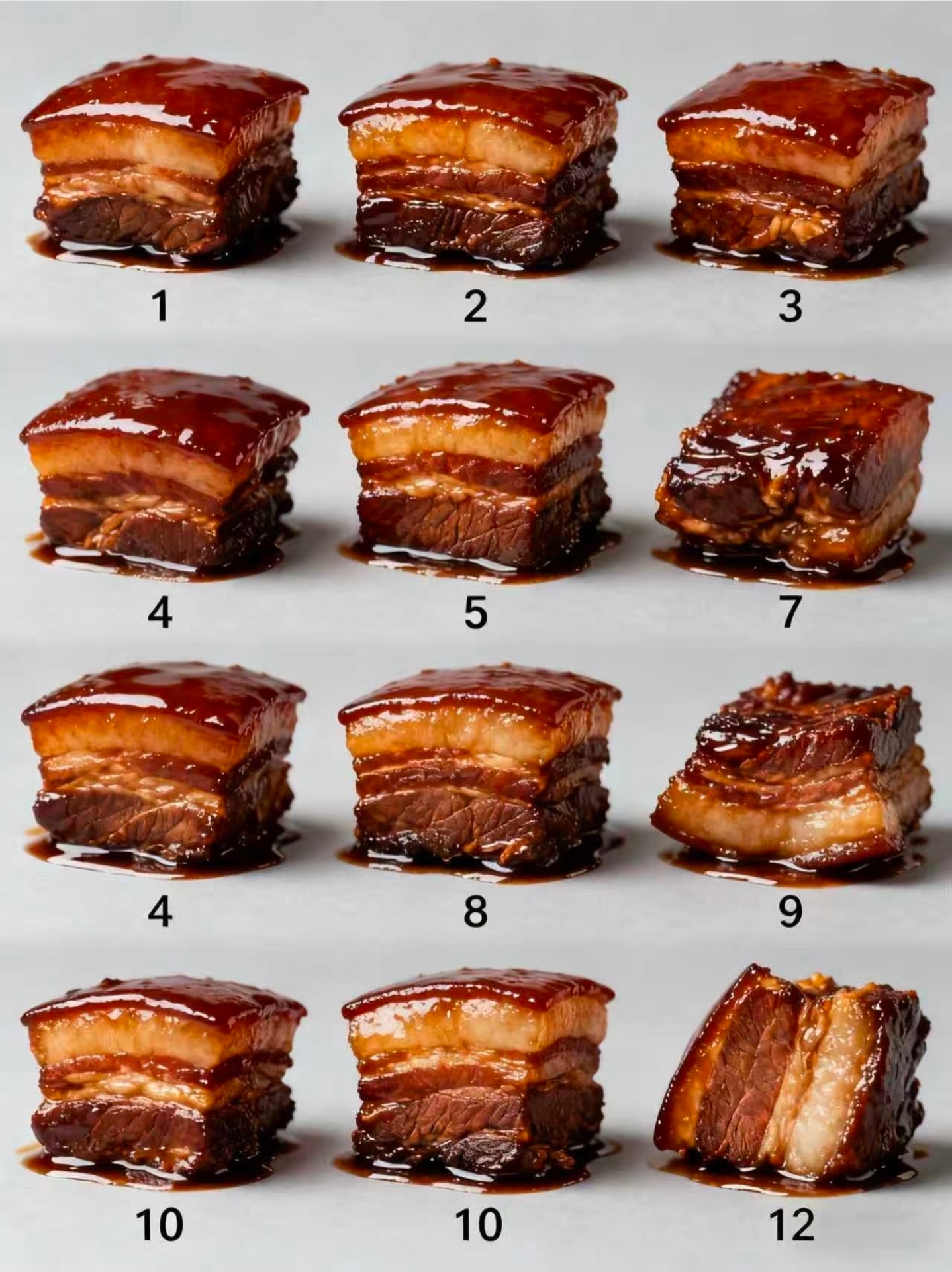 红烧肉选美大赛，你第一筷子会先吃哪个？ ​​​