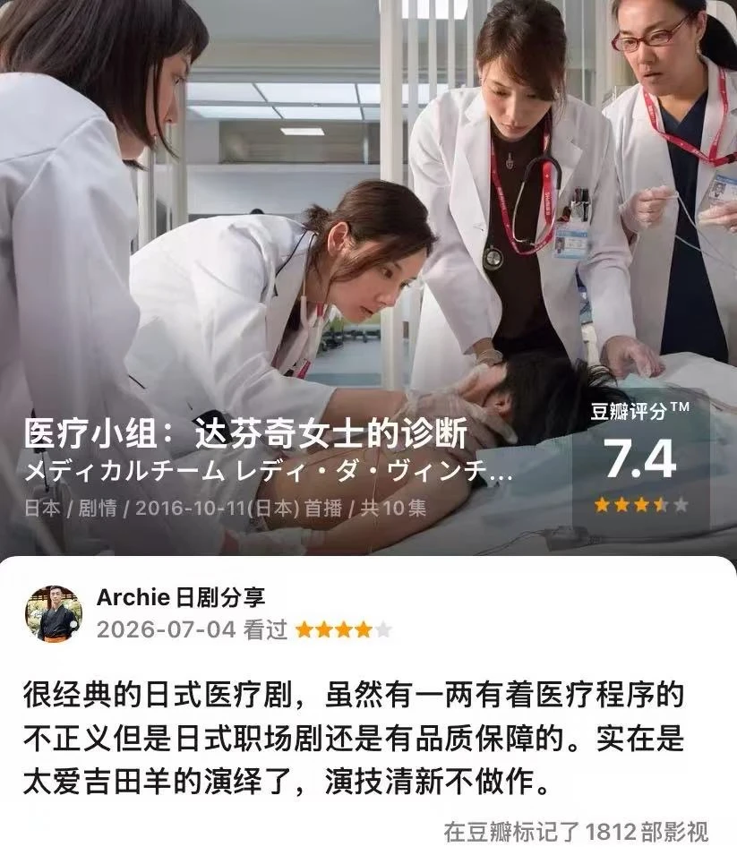 日剧 达芬奇女士的诊断（2016夏）