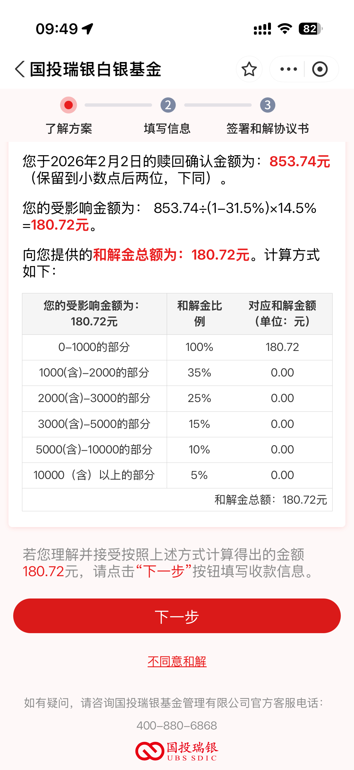 国投白银LOF补偿方案正式启动只有1000以内的是全额补偿10000以上的部分是