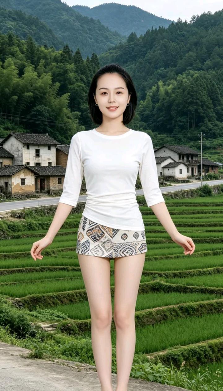 一个女孩站在田野边微笑。老了什么是你的底气 海边微笑少女 田间行走的姑娘