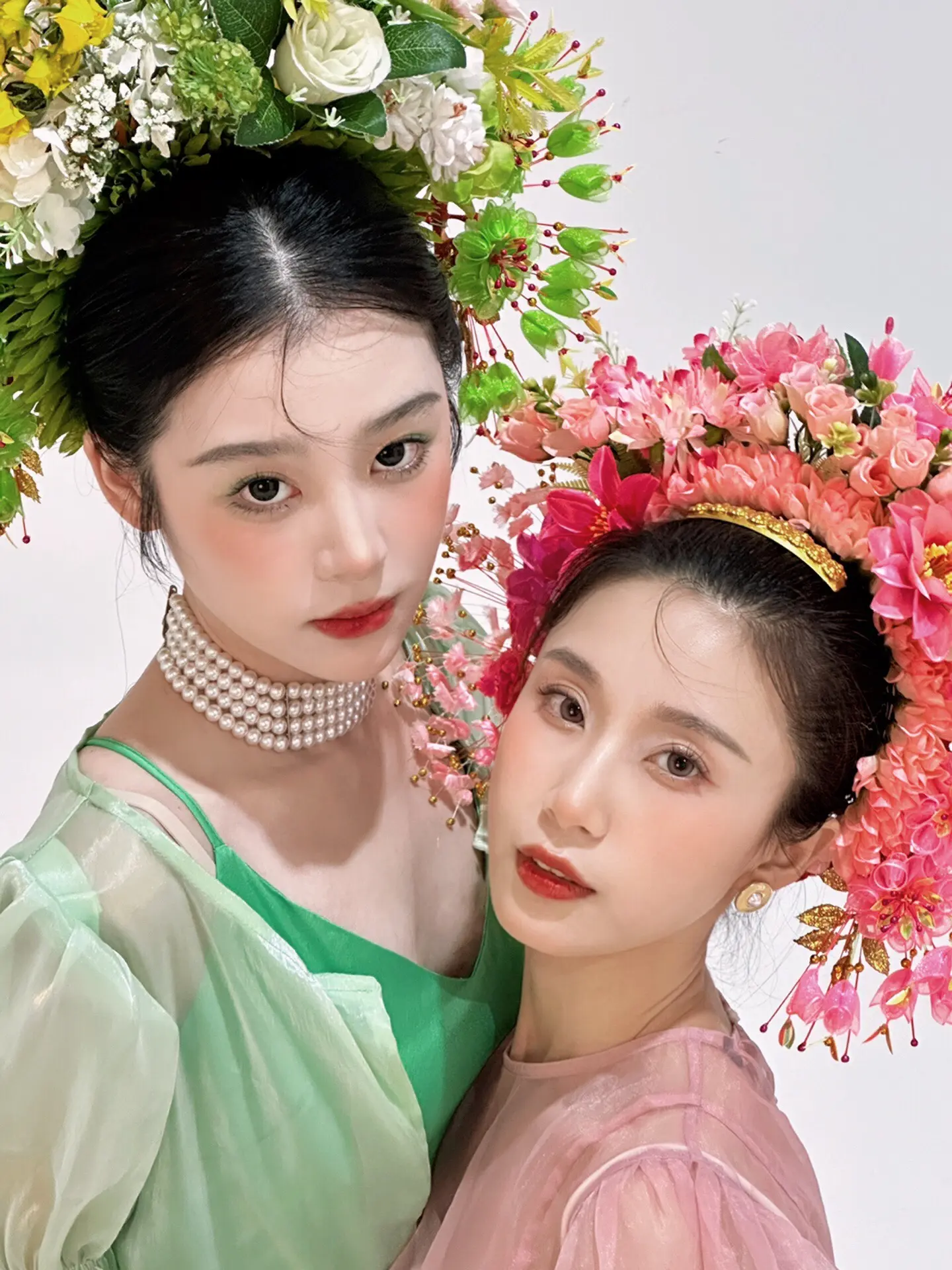 今生一起戴花 来世一起漂亮 
