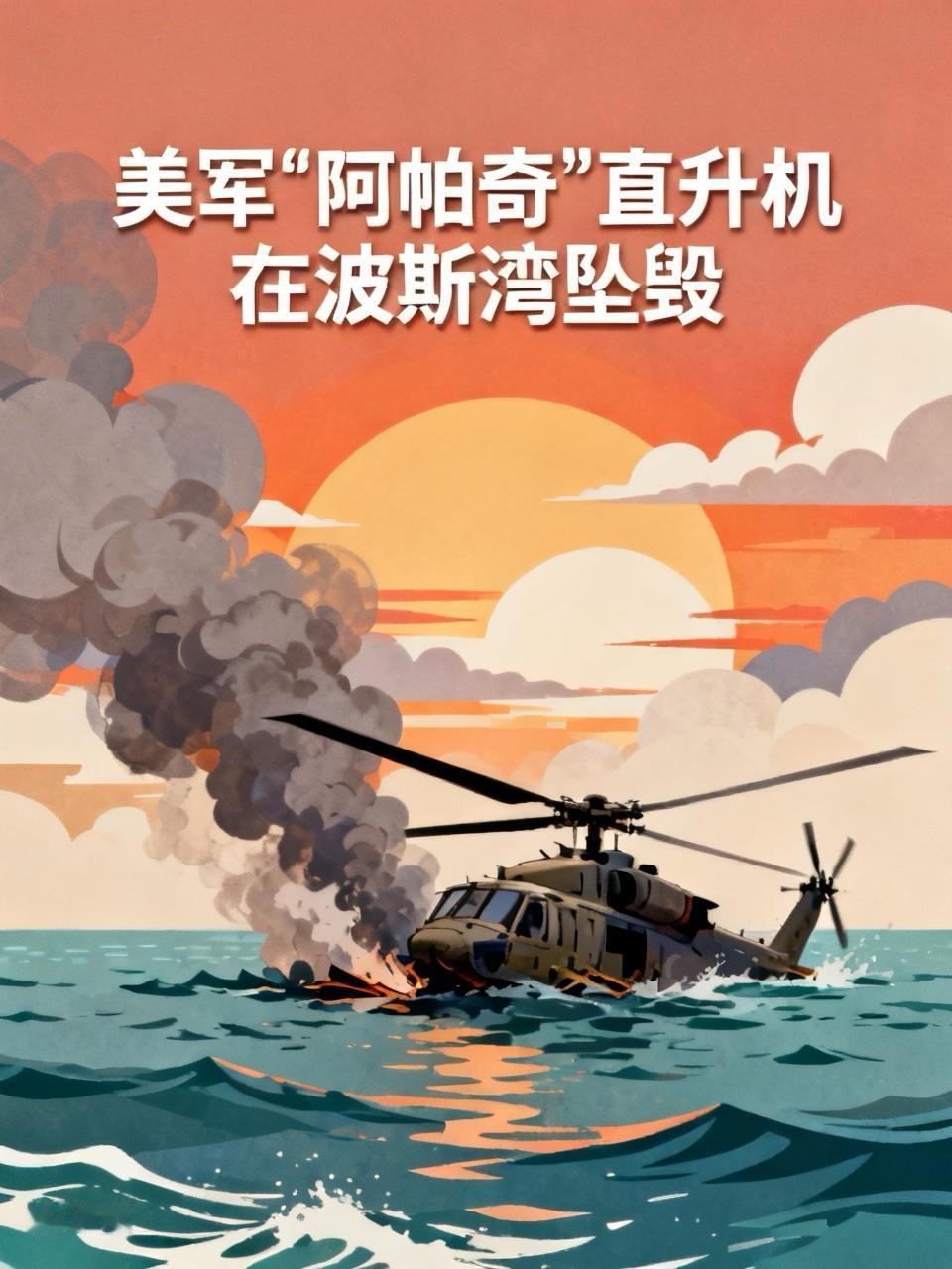 美军“阿帕奇”直升机于波斯湾坠毁，这一事件令中东局势愈发混乱。
2026年6月8
