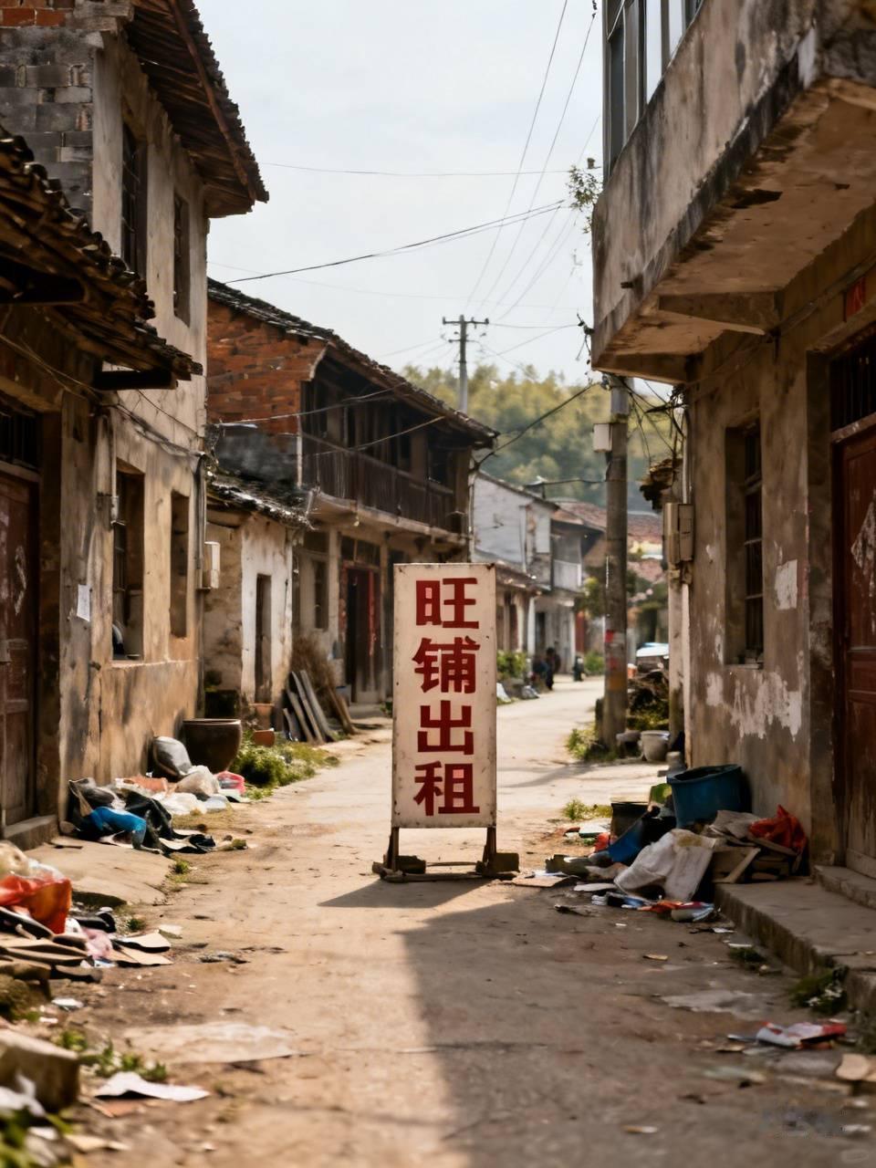 上午回到老家乡间集镇的商业街上，处理房租到期商户退租的相关事宜。从10月15日贴