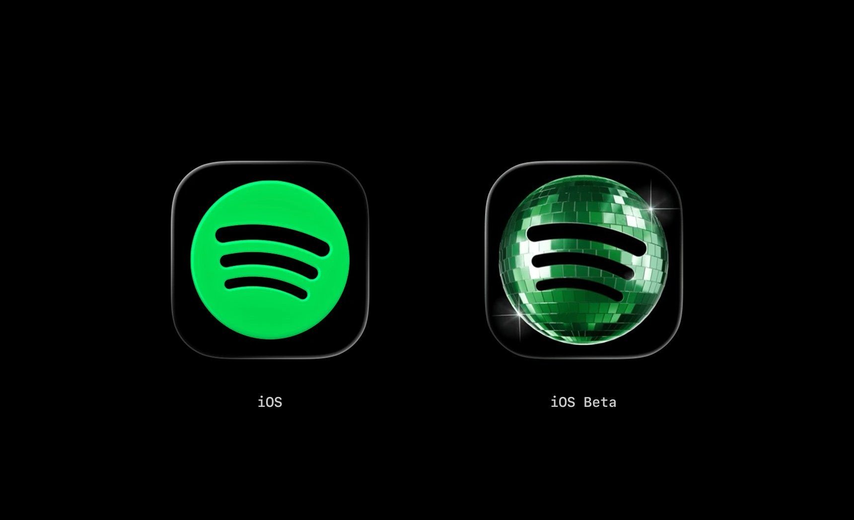 Spotify beta 更新APP图标，目前未知后续是否会全版本正式更改： 
