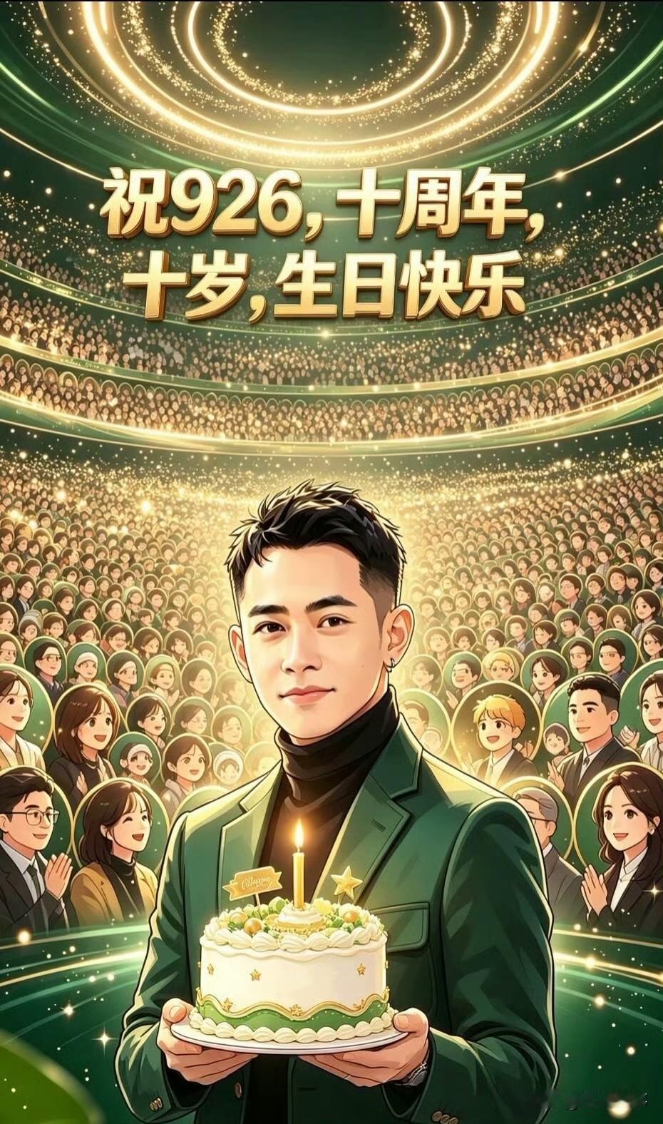 吴迪发文祝福926十周年快乐！十年初心，十年陪伴！岁岁相伴，岁岁欢喜，未来的路我