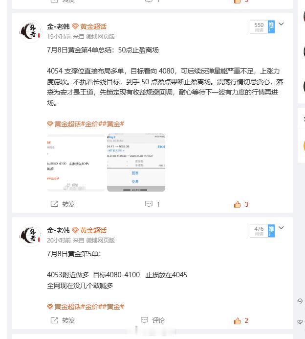 7月8日昨日交易总结：拿下300点！ 昨日日内共计完成五笔交易，分别斩获 50、