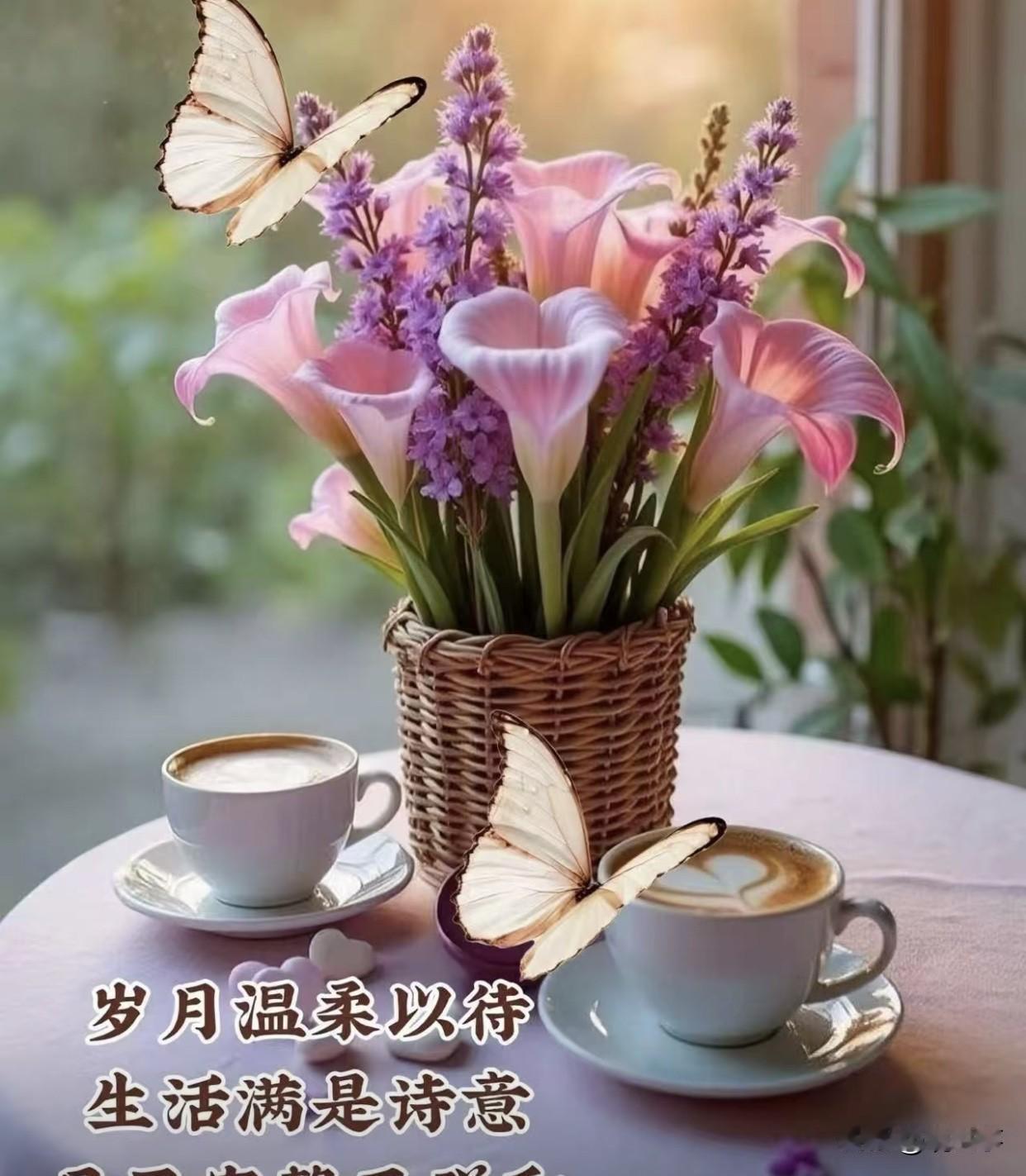 一桶鲜花开 好事自然来