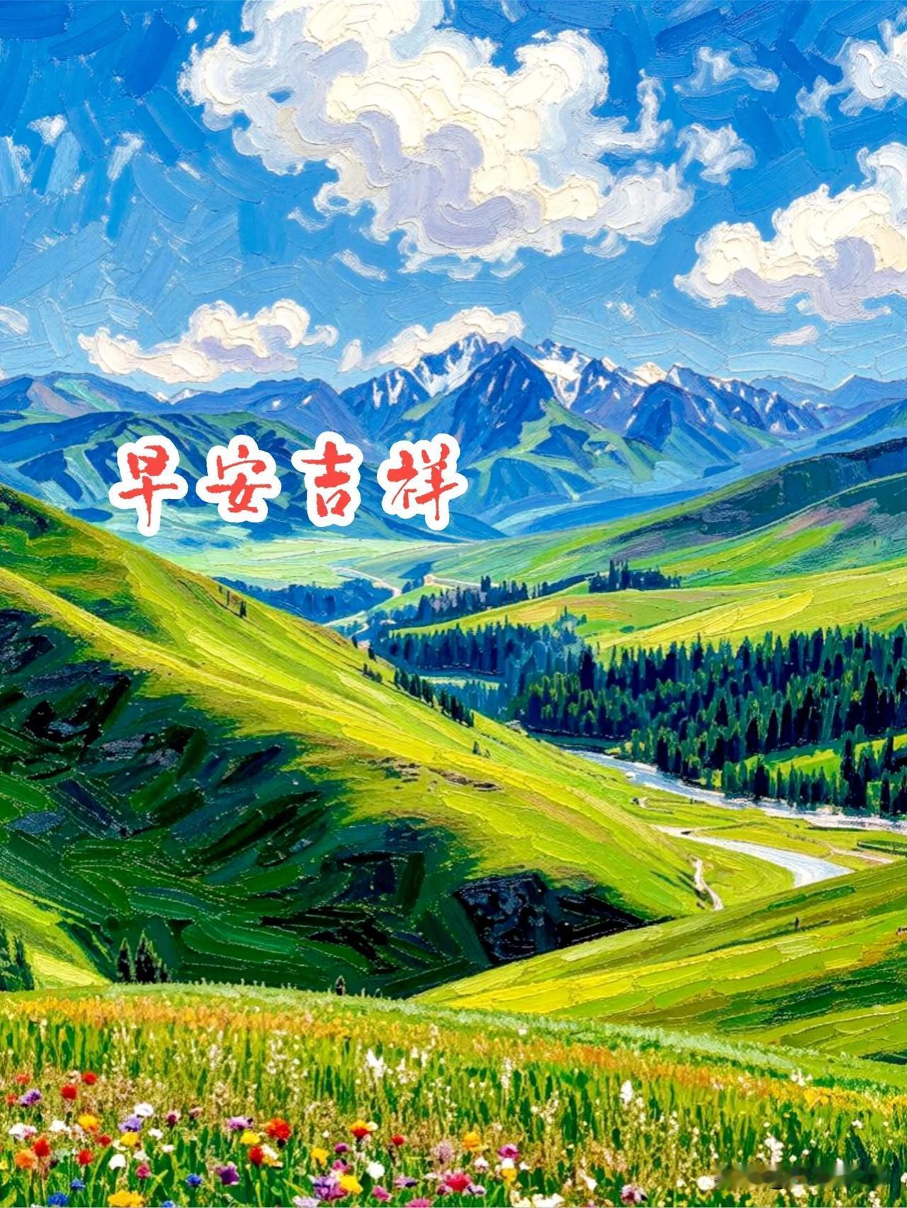  清晨第一份祝福送给你，愿好运常在，日子温柔闪光。