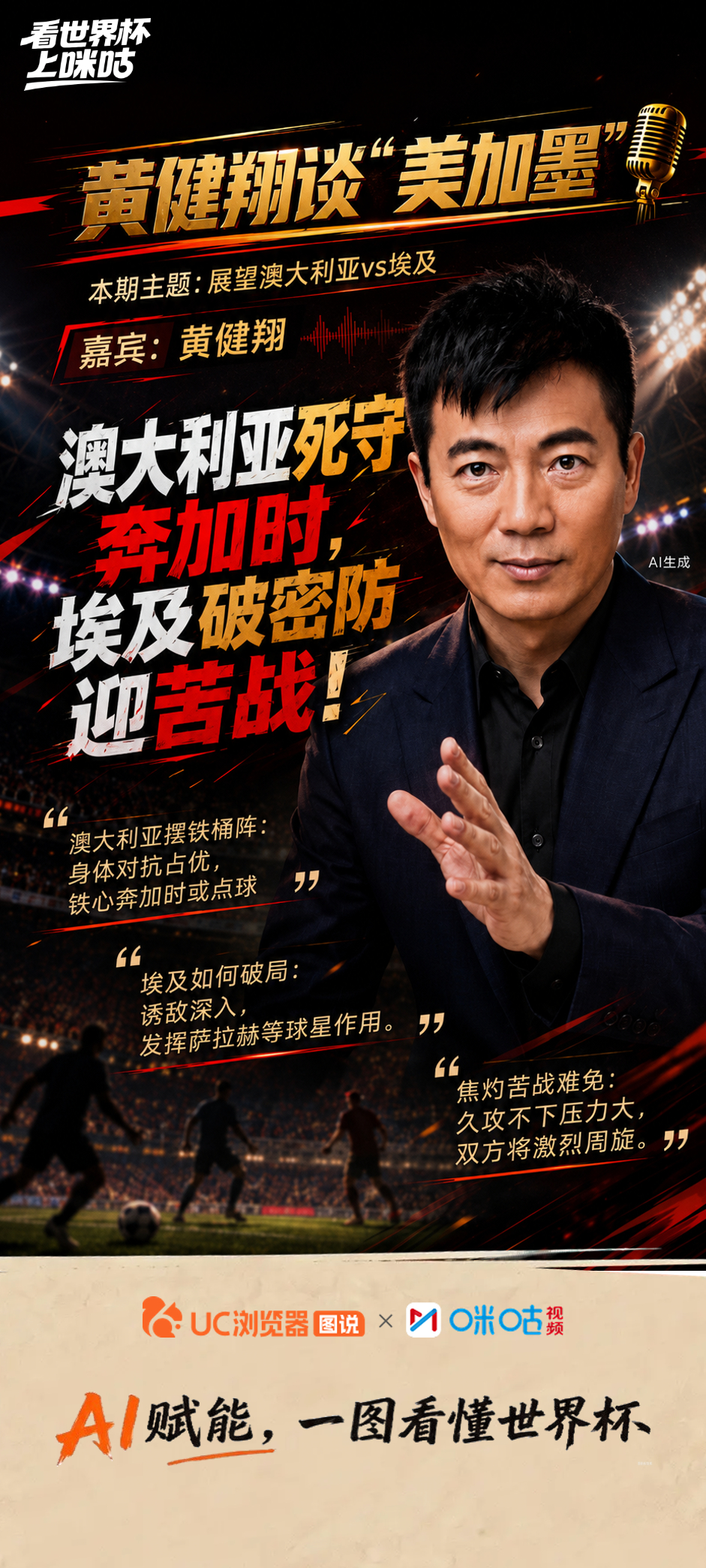 ⚽️《黄健翔谈美加墨》第14期精彩回顾：🎙️ 展望阿根廷vs佛得角：阿根廷队整