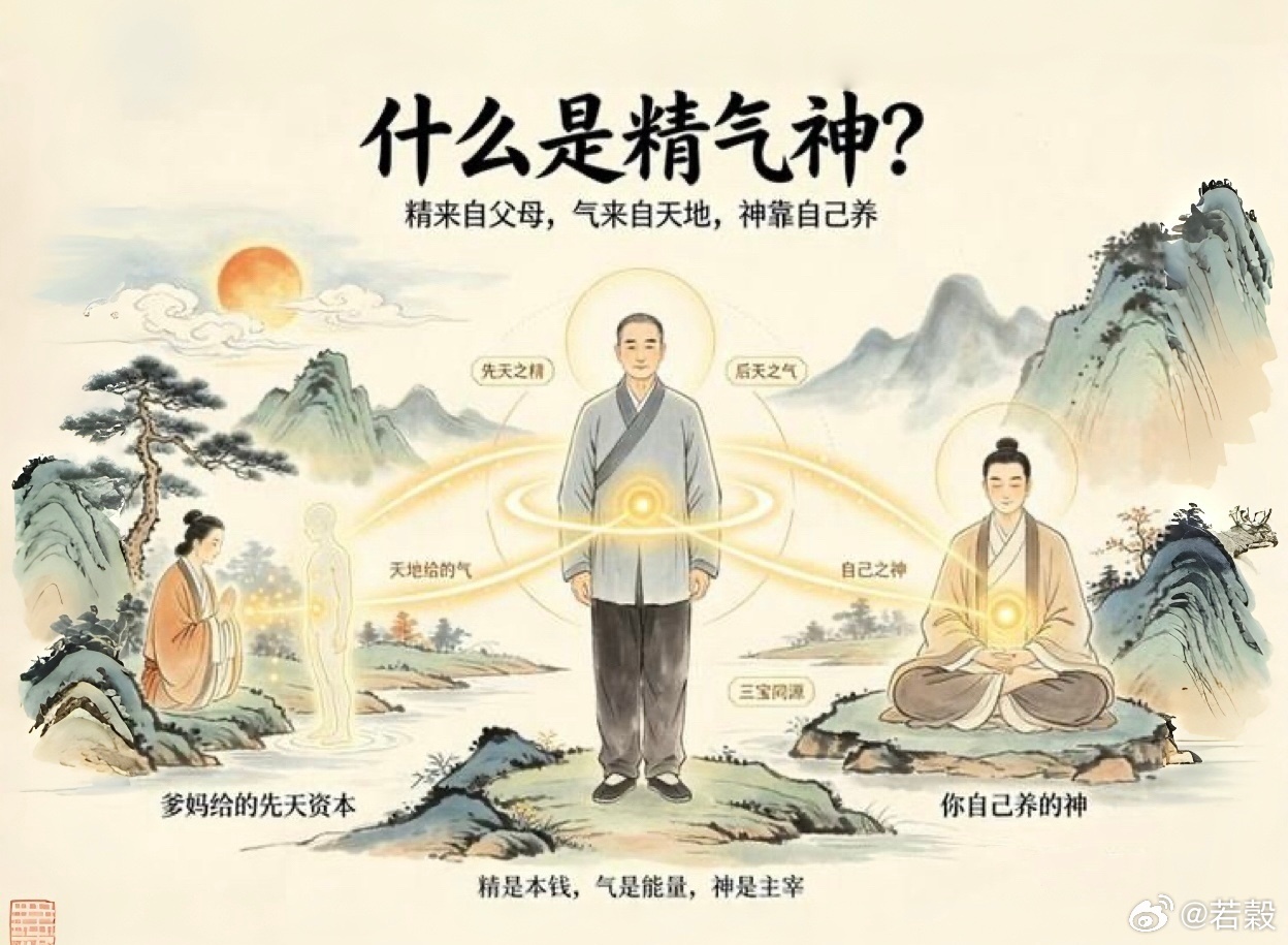 【什麼是精氣神】“精來自父母，氣來自天地，神靠自己養”，拆解先天之精、後天之氣、