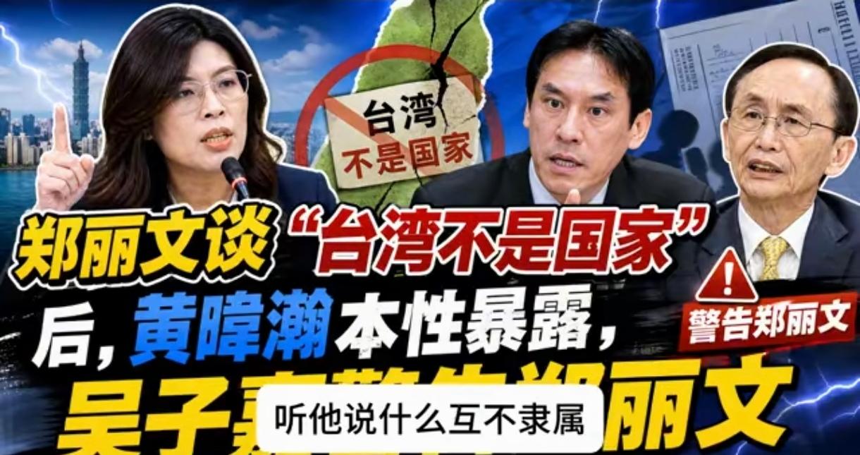 黄障瀚台独本性暴露,吴子嘉警告郑丽文不是空月来风，有理更有据，为吴子嘉大哥点赞支
