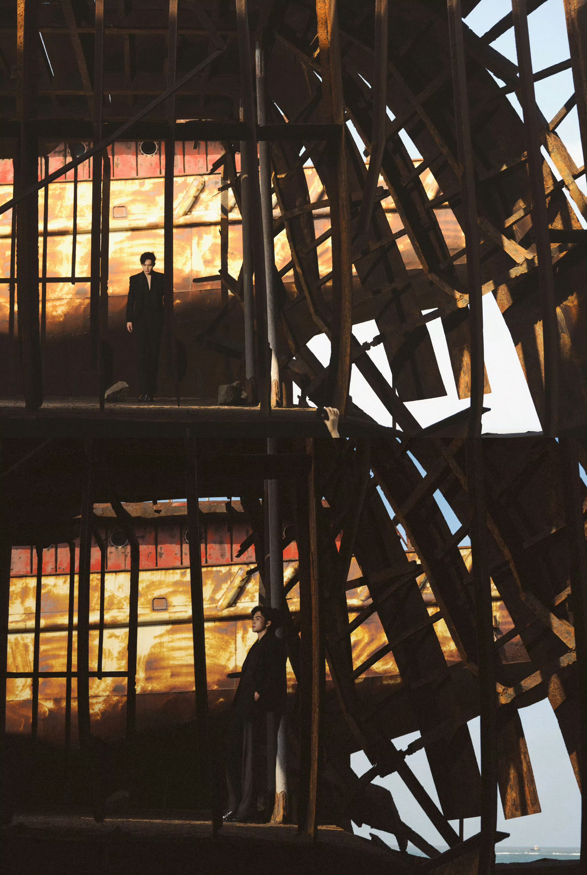 张彬彬深V快开到腰了 线条清晰可见彬彬身材管理太到位 凌乱发丝配深V，矜贵又性感