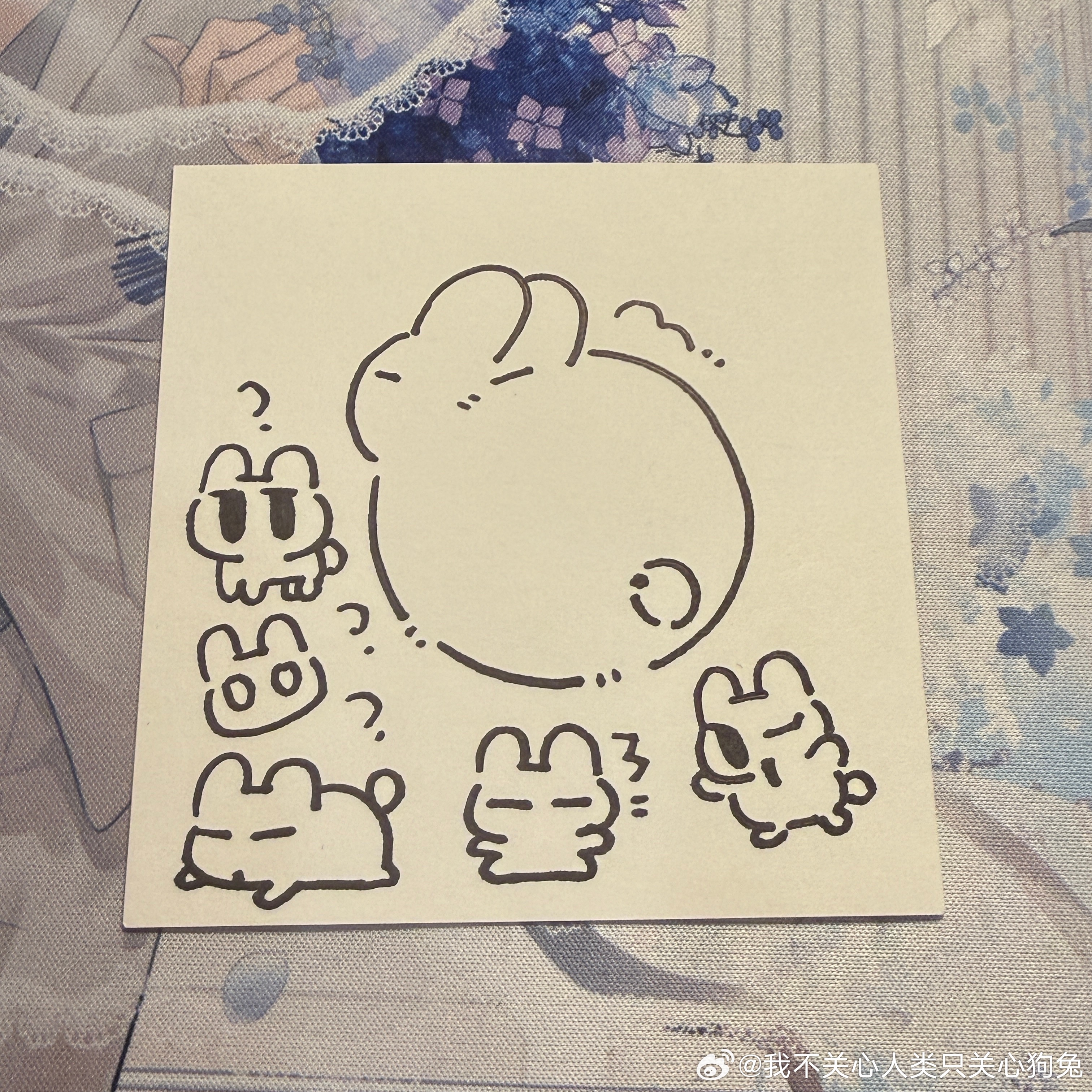 画了一个自己的头像看笑了。 