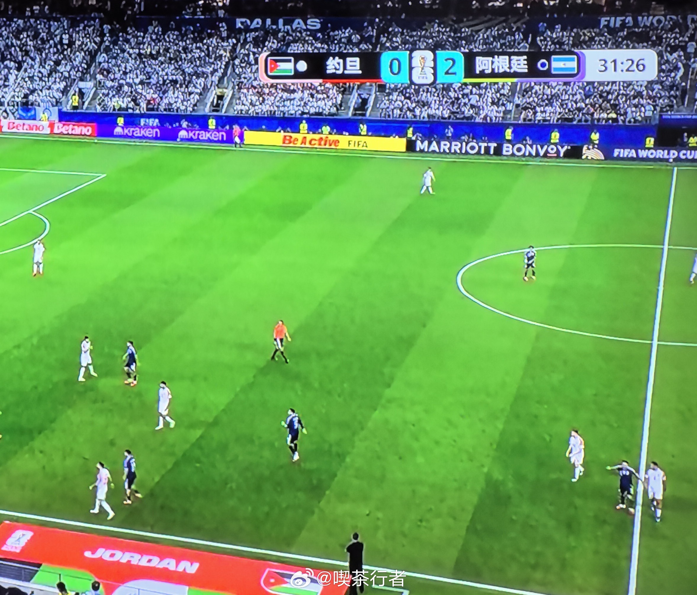 阿根廷vs约旦目前阿根廷🇦🇷2:0约旦🇯🇴 ，点球进了一个，目前来看，约
