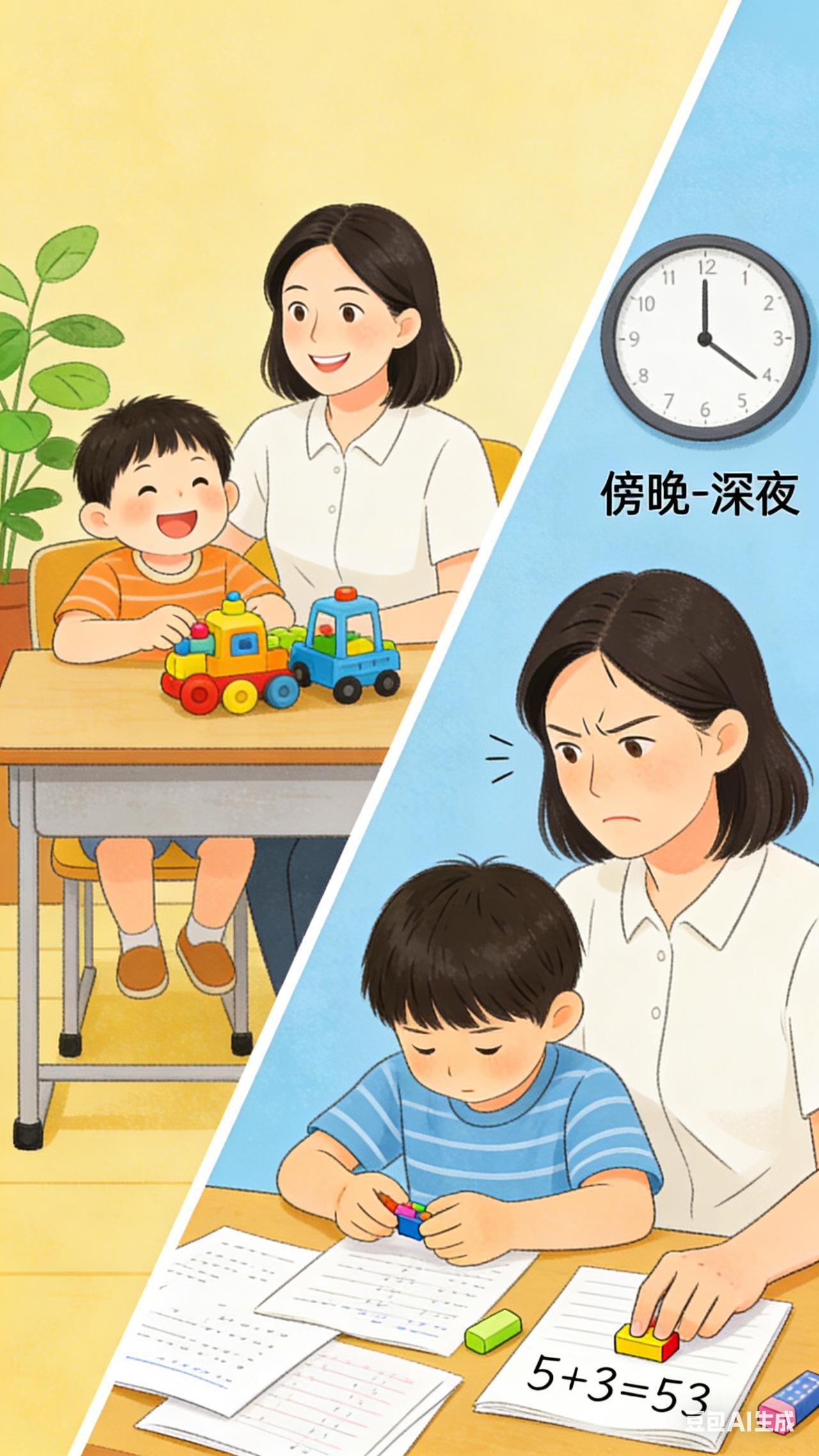 陪孩子写作业的难，首先难在“情绪管理”。你讲得口干舌燥，他听得眼神涣散；你以为的