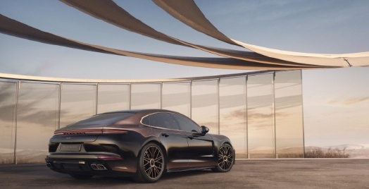 Panamera Turbo定制版太绝了双色渐变车漆缀金粒，Turbonite灰