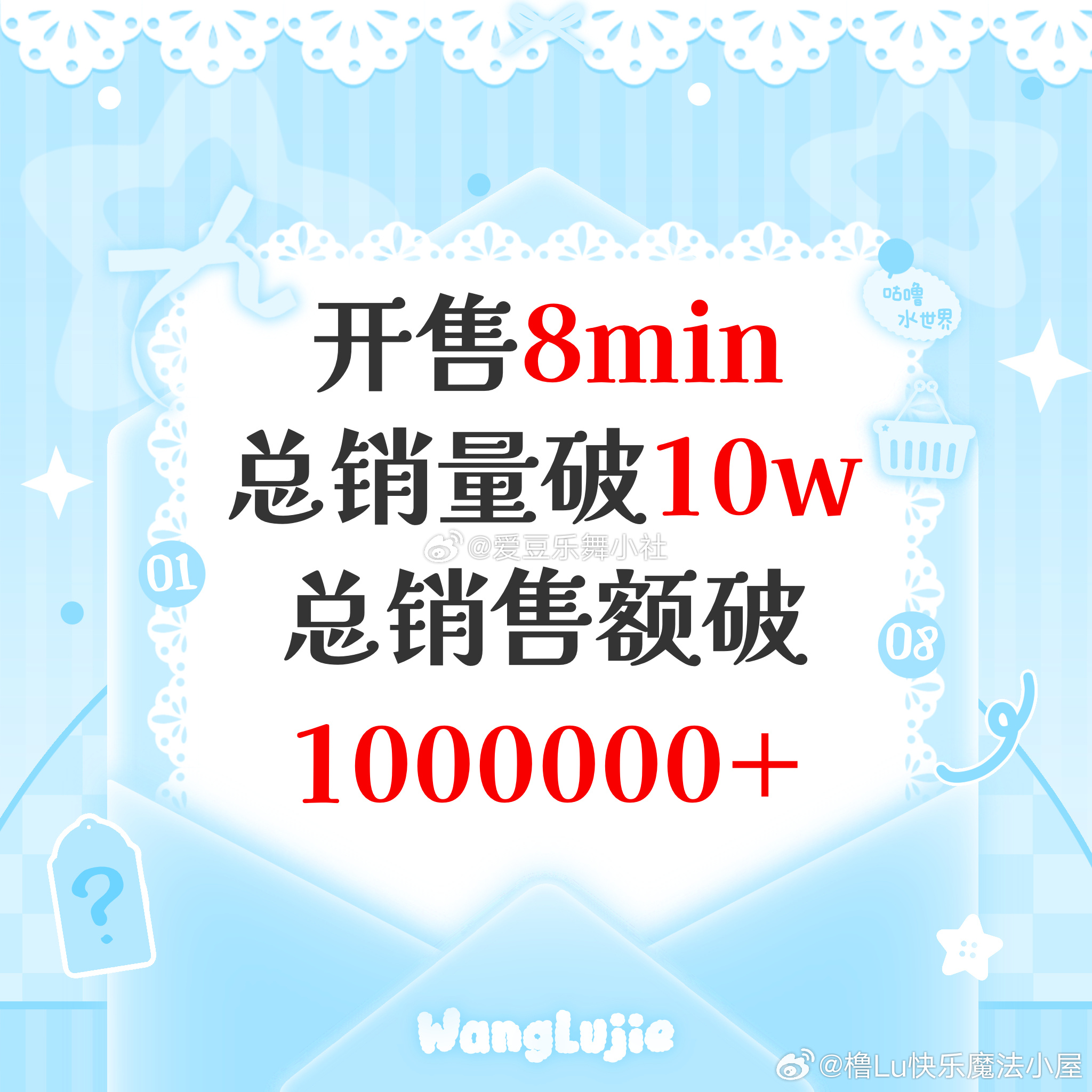 王橹杰周边销售额破100w👍🩵 