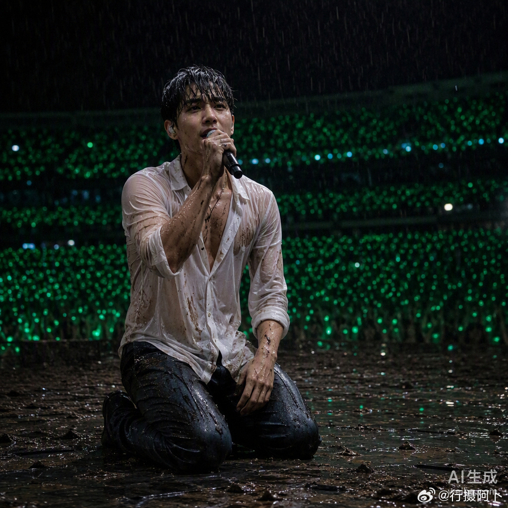 雨夜里的音乐现场，往往比晴天多出几分电影质感。当昆山超酷音乐盛典的《小情歌》唱到