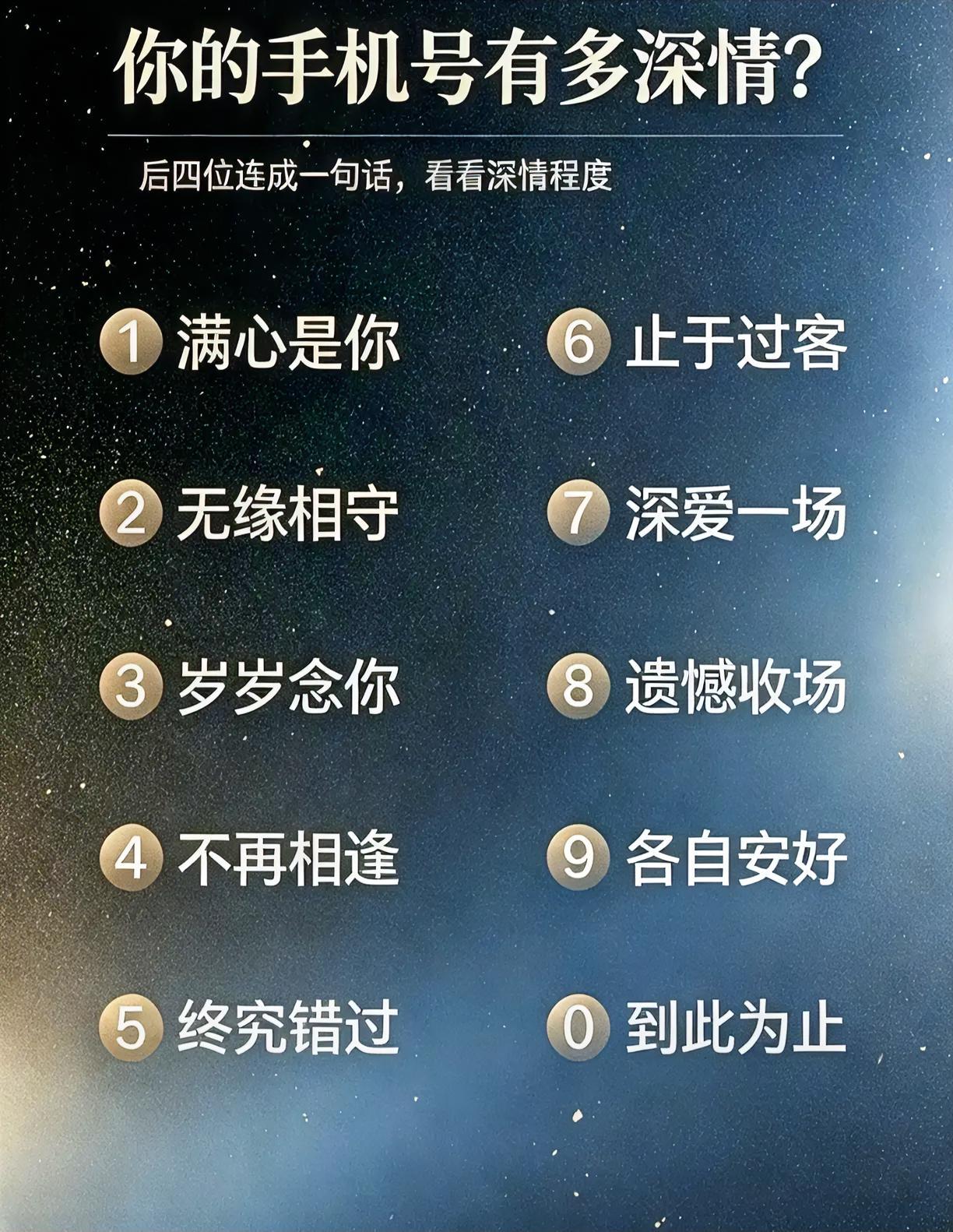 你的手机号有多深情？
