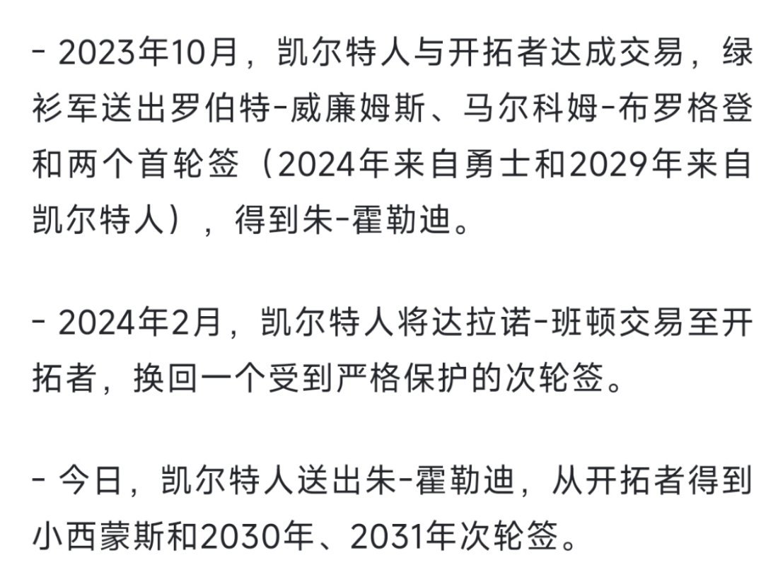 快船和开拓者的关系呢？上啊！[doge]朱霍勒迪被交易至开拓者 ​​​