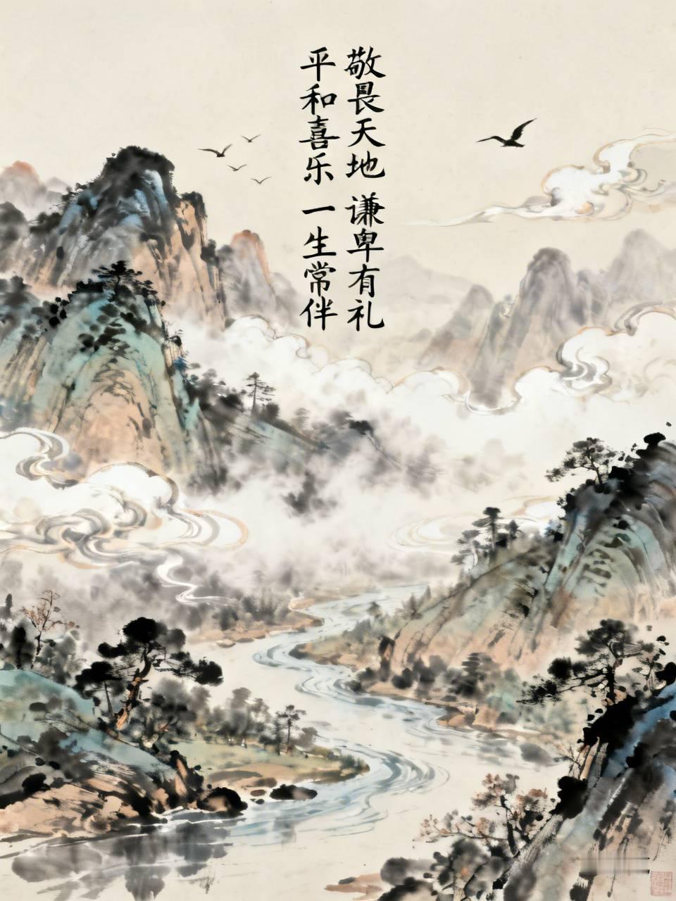 敬畏天地，谦卑有礼，可以平和喜乐的度过一生。   

常怀敬畏之心，敬天地规律，