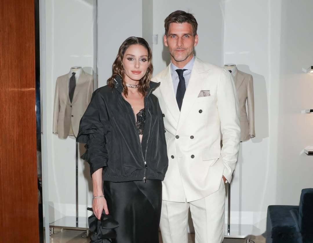 Olivia Palermo奥利维亚巴勒莫和老公Johanes Huebl约翰内