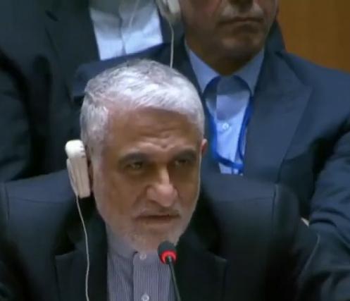 当地时间3月19日，伊朗常驻联合国代表阿米尔·赛义德·伊拉瓦尼，他分别致信联合国