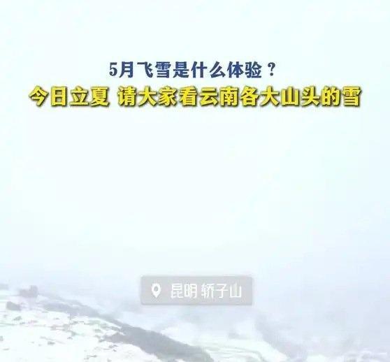 《5月飞雪是什么体验？今日立夏，请大家看云南各大山头的雪。云南 立夏》播放量：1