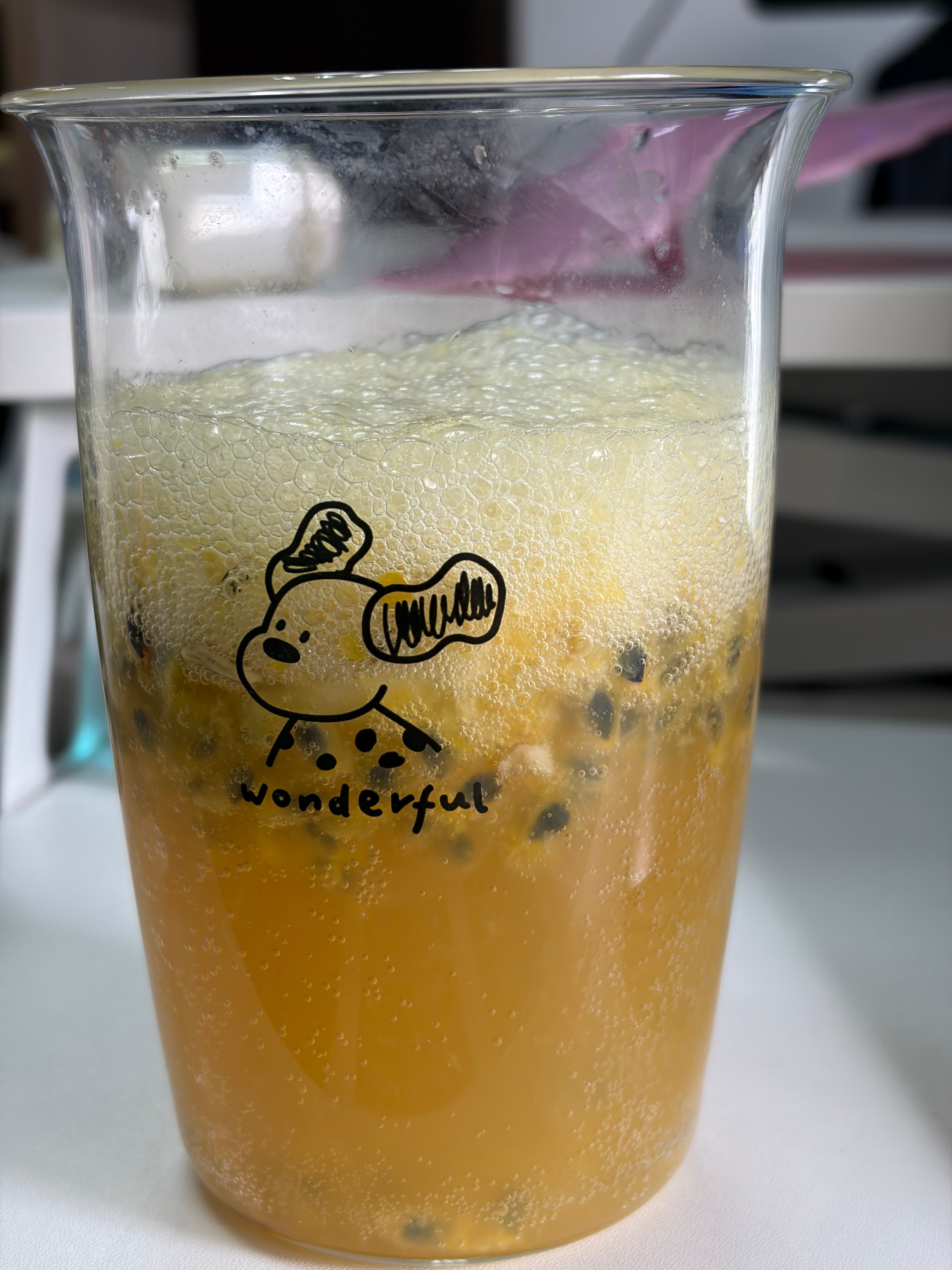 室友自制百香果柠檬气泡水