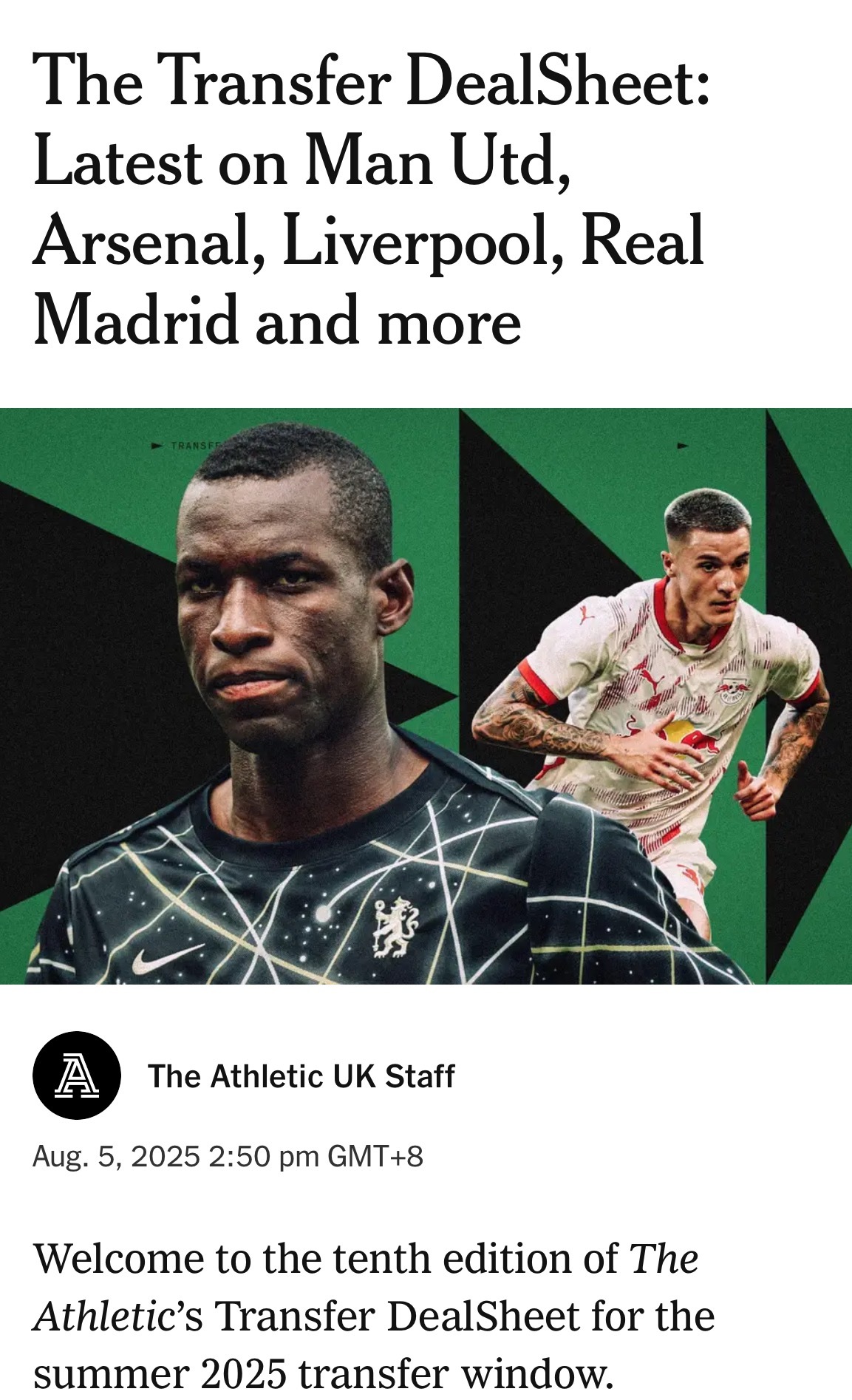 The Athletic James McNicholas：过去一周以及下一步阿