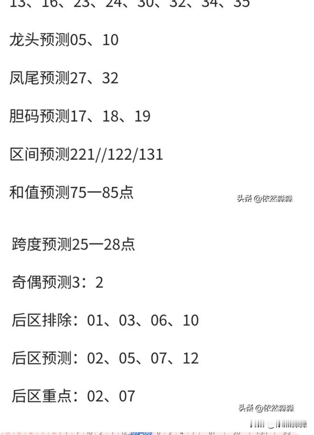 大乐透26103期开奖
03、16、17、32、35一02、12
今天后区绝对是