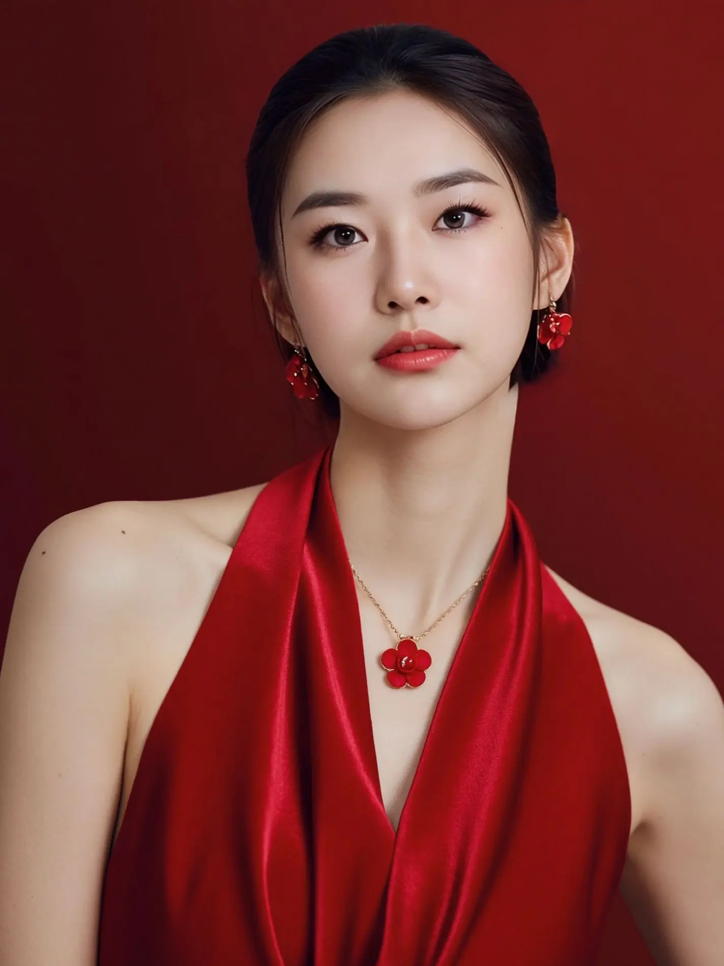 AI红缎肖像 ai创作