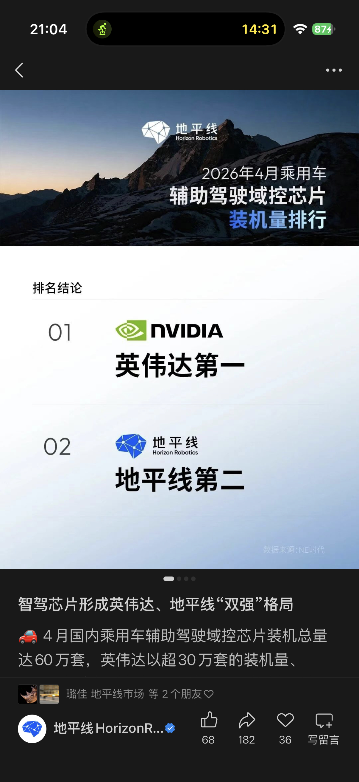 地平线hsd 成为四月份辅助驾驶域控装机量排行第二🥈苏神预告HSD2.0即将上