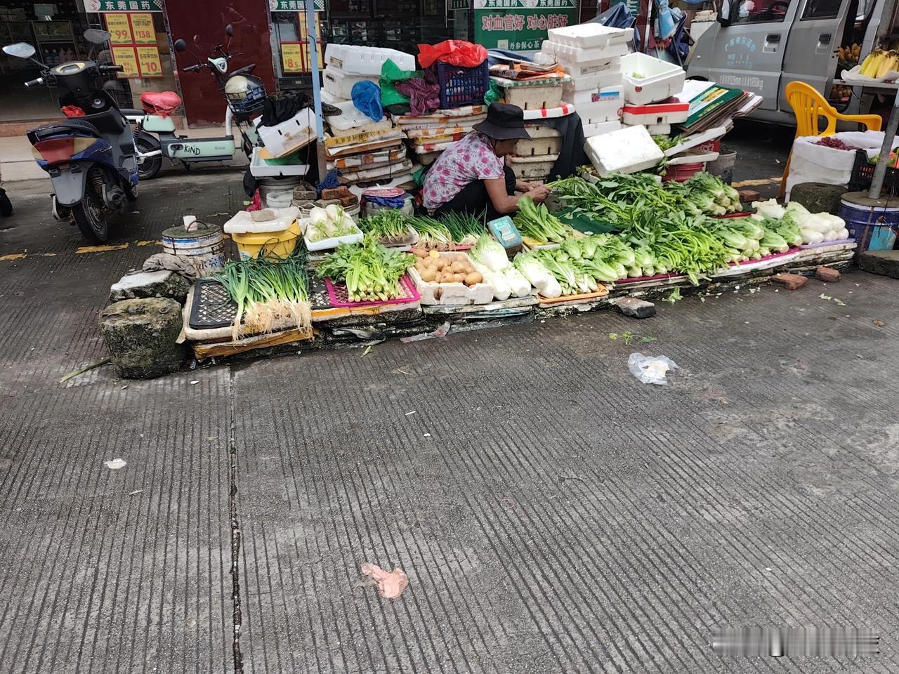 秋日生活打卡季摆地摊卖菜，接地气，人间烟火。