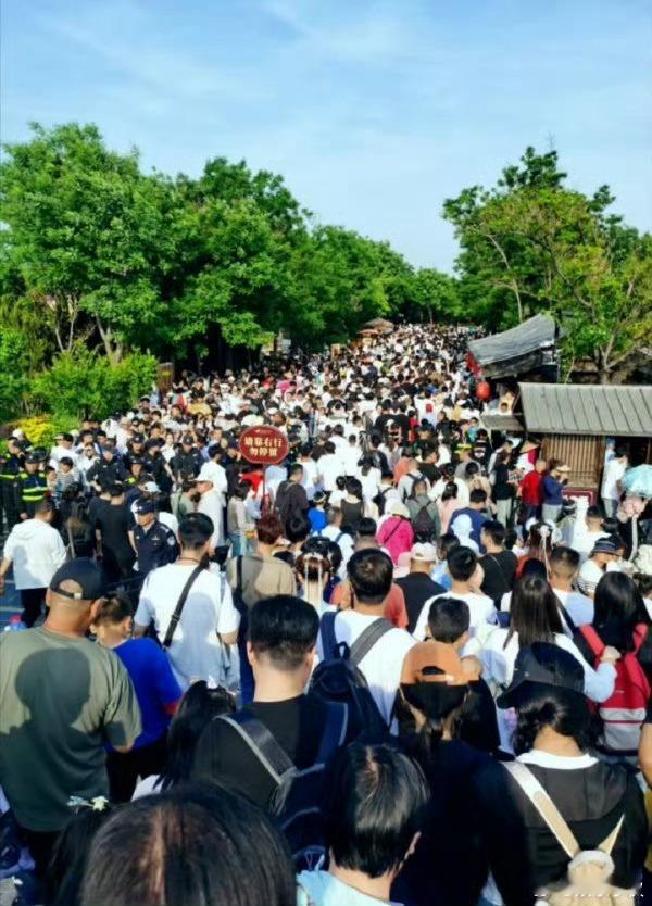 五一假期是捅人窝了吧 五一景区全是人从众，走得气喘吁吁。买水果补充能量，发现和其