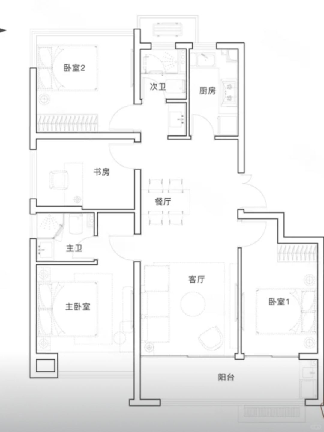 瑶海洋房三房两卫纯毛坯104平155新房