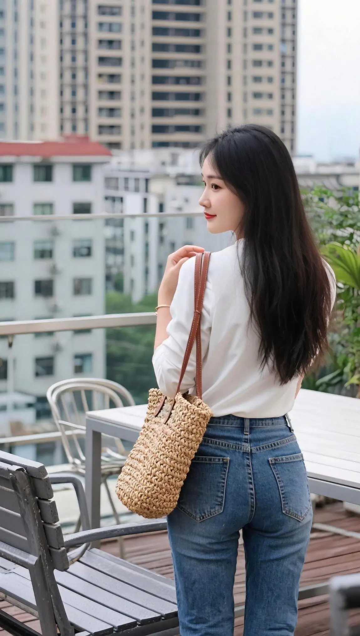 牛仔裤穿搭 牛仔裤 街拍小姐姐穿搭 穿搭