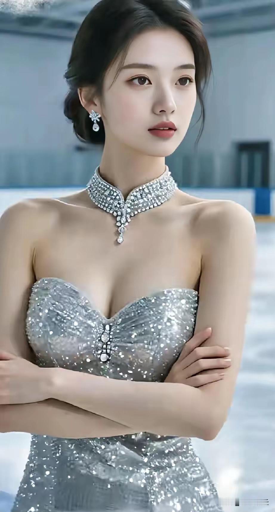 ——•赞-女神

文/熏墨
香肩半露：倚斜阳：檀口轻开；
眉黛含春：山欲语：眼波