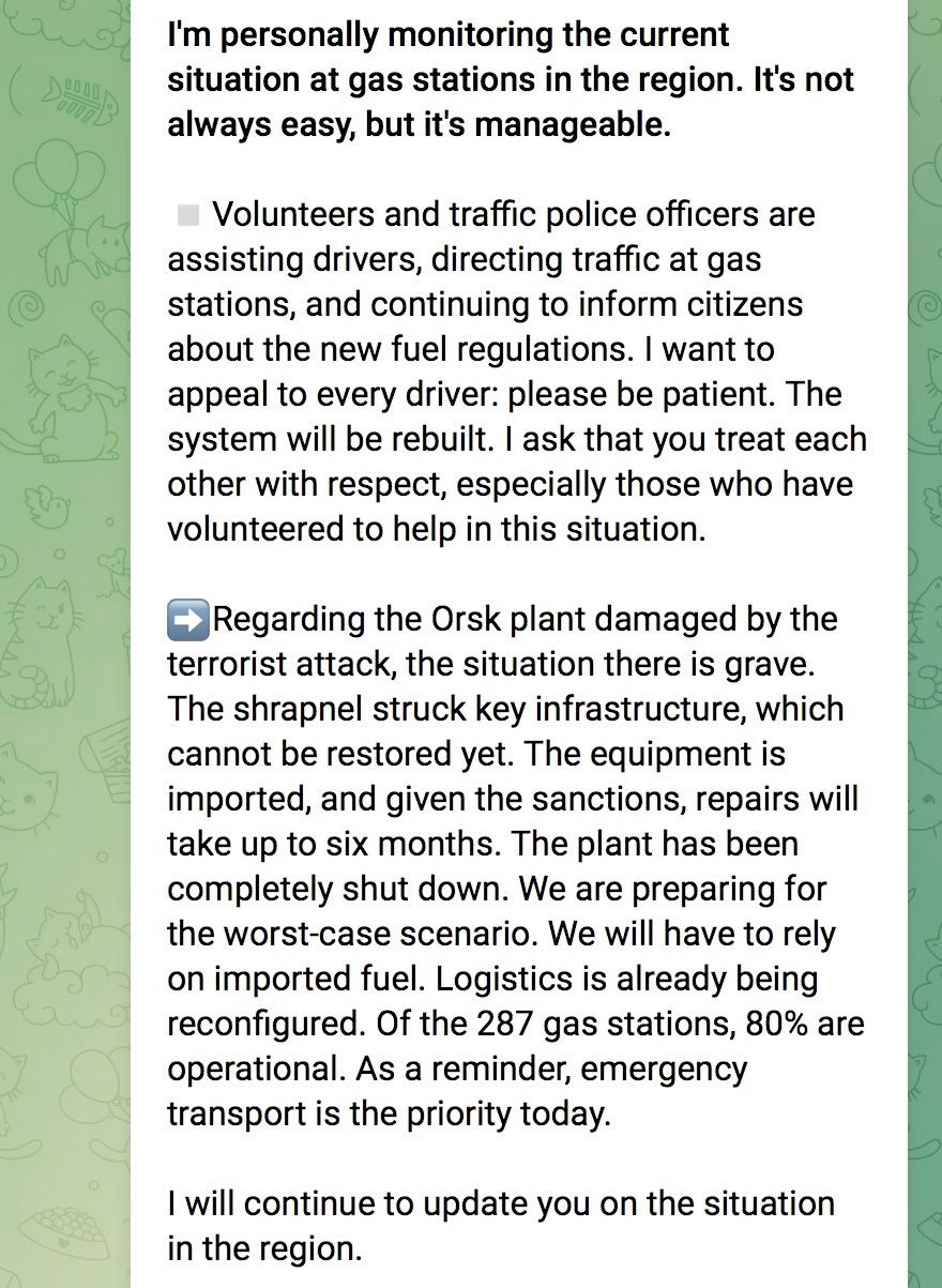 俄罗斯，赢！俄罗斯Orsk炼油厂拦截乌克兰过猛，将停产6+月以上 