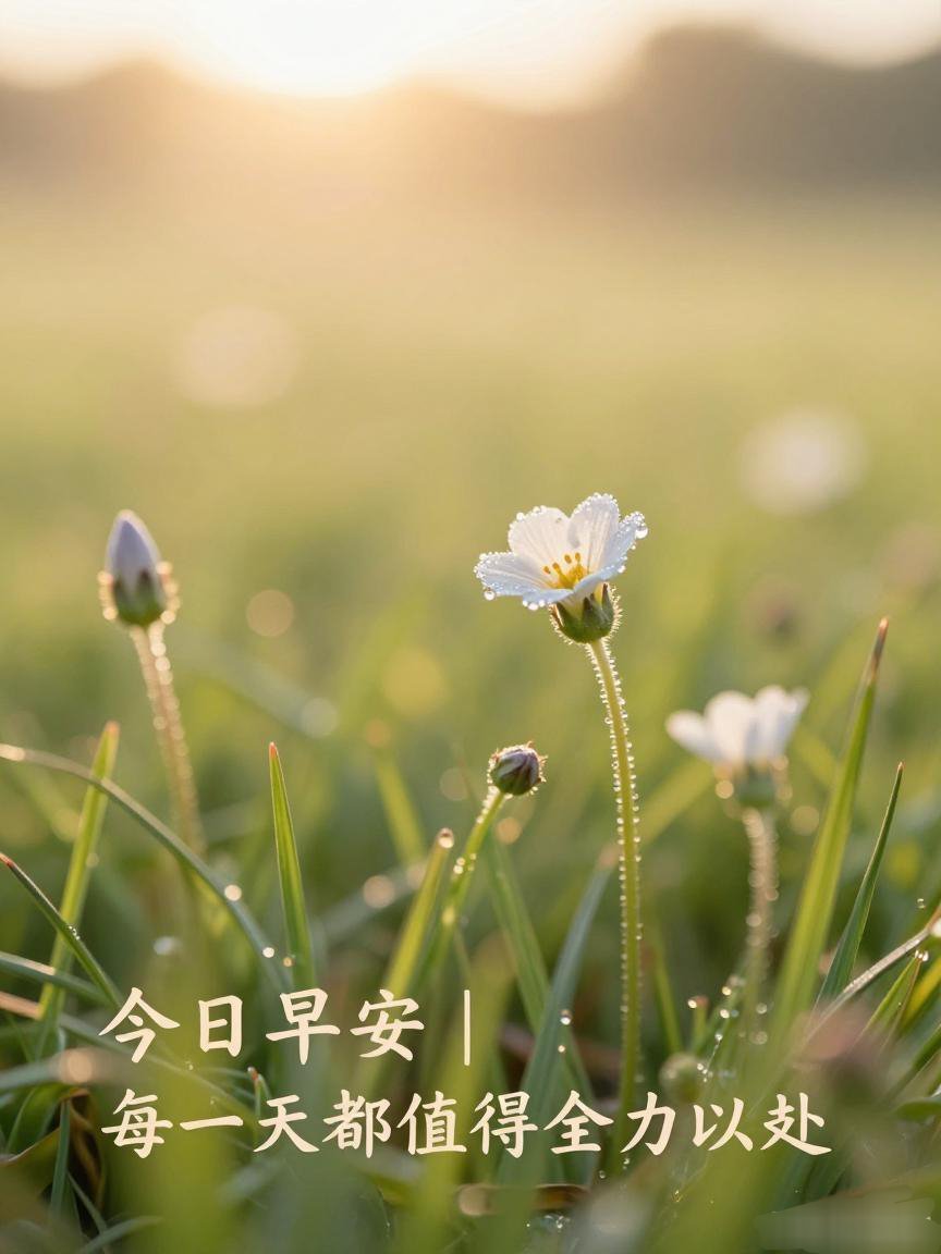 🌅 今日早安 | 每一天都值得全力以赴晨光微启，新的一天如约而至。生活从不亏待