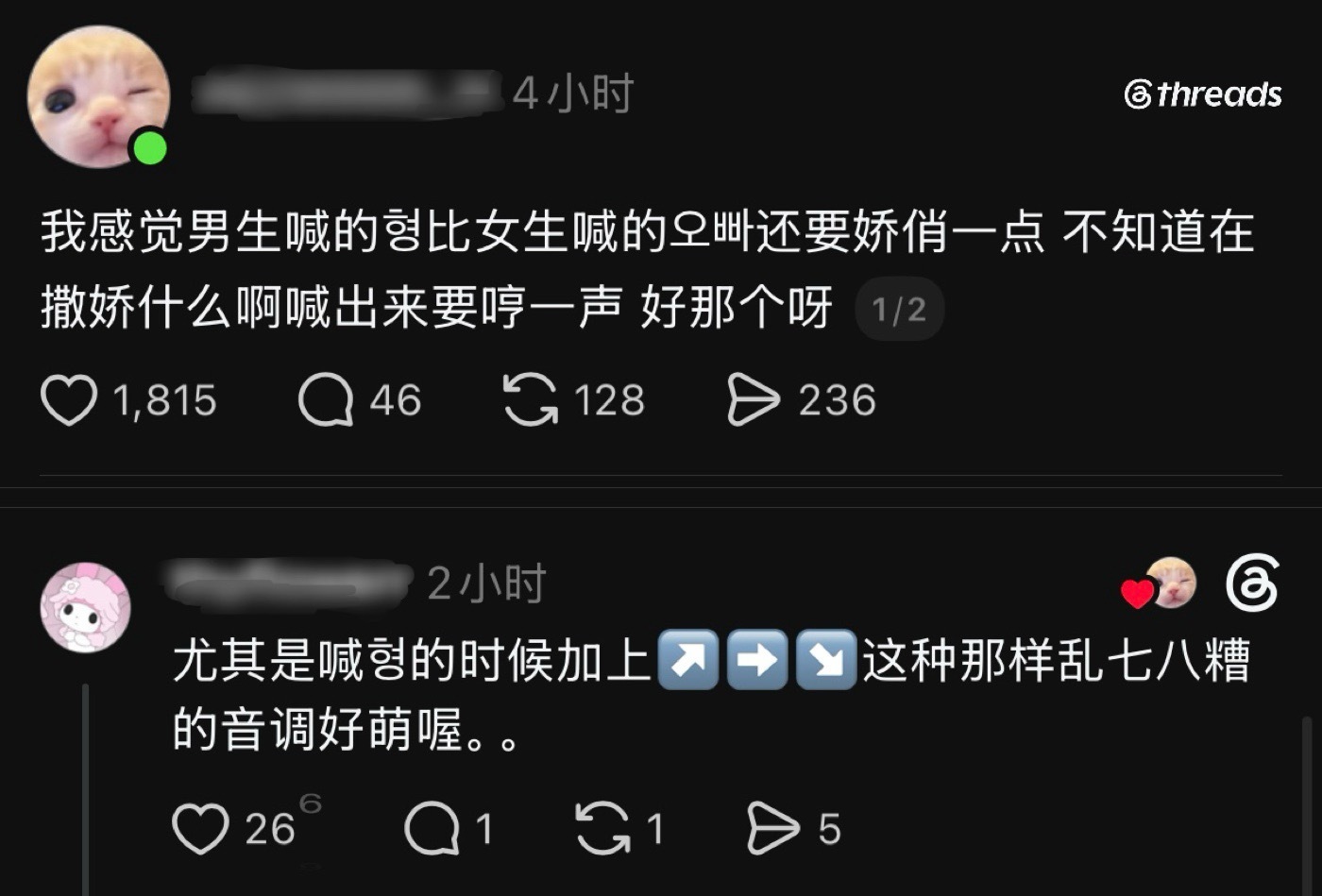 所以小边边喊他亲哥哥的时候也是형~~~~~~~~~~那他哥哥心脏岂不是爆炸了呀 
