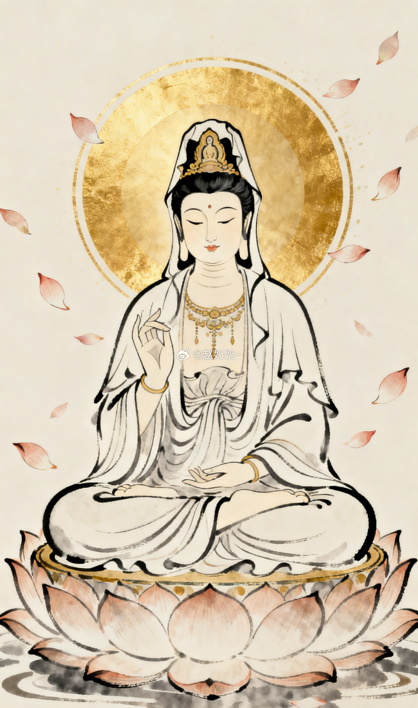观世音菩萨前祈福，愿往后的日子少生嫌隙，多遇良善。合得来的人多聚，合不来的人散场