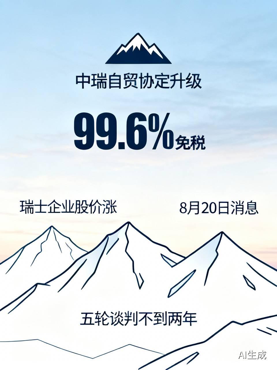 中方要签了，永久中立国享受减免，给欧盟打了个样，亲华才是正解。
中瑞自贸协定升级